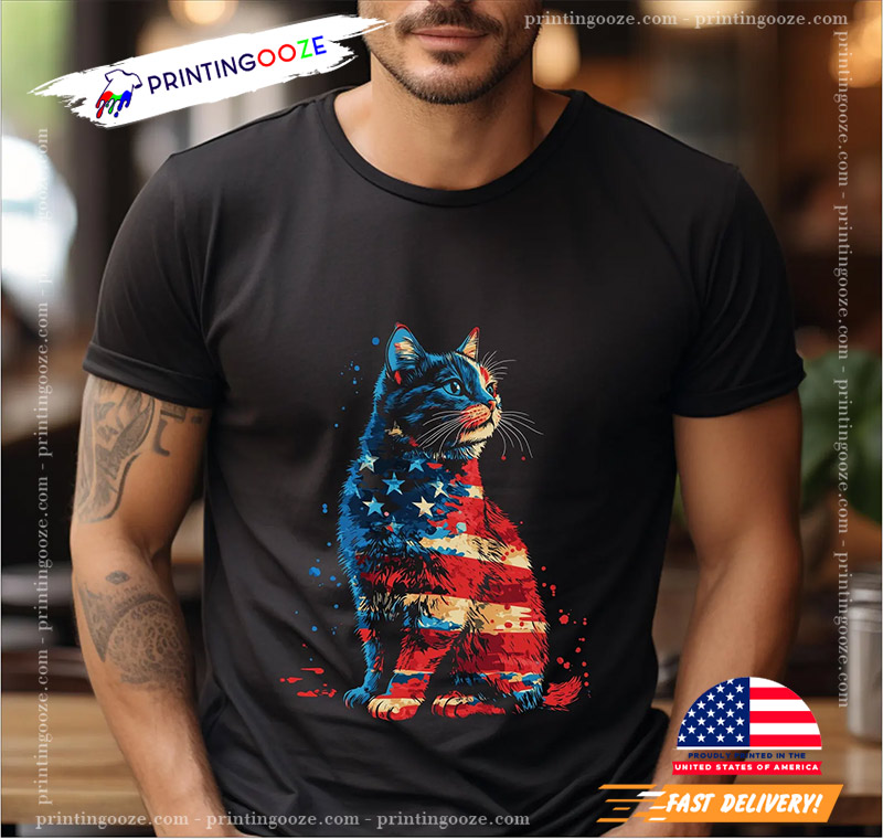 Patriotic Cat 4th Of July America Flag T-shirt Patriotic Cat 4th Of July America Flag T-shirt