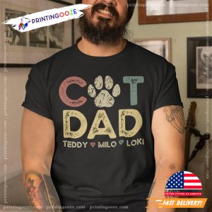 Personalized Cat Dad Happy Kitten Day Shirt 3