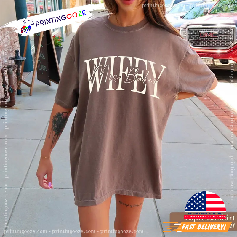 Personalized Wifey Bridal Party Gift Comfort Colors Shirt Personalized Wifey Bridal Party Gift Comfort Colors Shirt