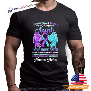 Personalized suicide prevention ribbons Shirt 1