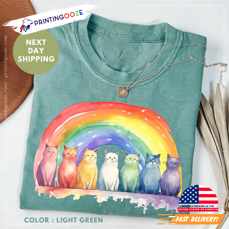 Pride Rainbow Cat LGBTQ Comfort Colors Shirt Pride Rainbow Cat LGBTQ Comfort Colors Shirt