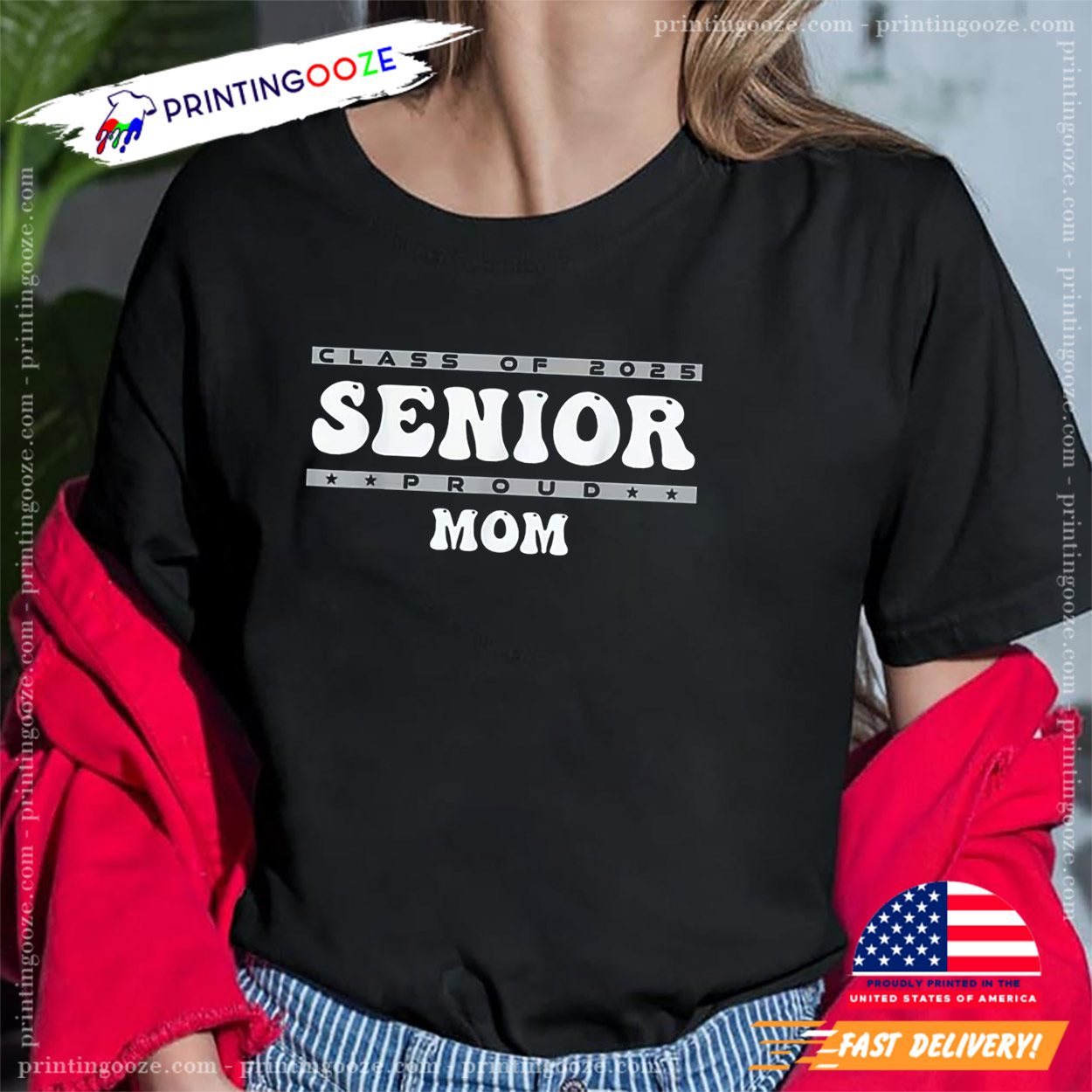 Proud Mom Of 2025 Graduate Retro Premium T-shirt Proud Mom Of 2025 Graduate Retro Premium T-shirt