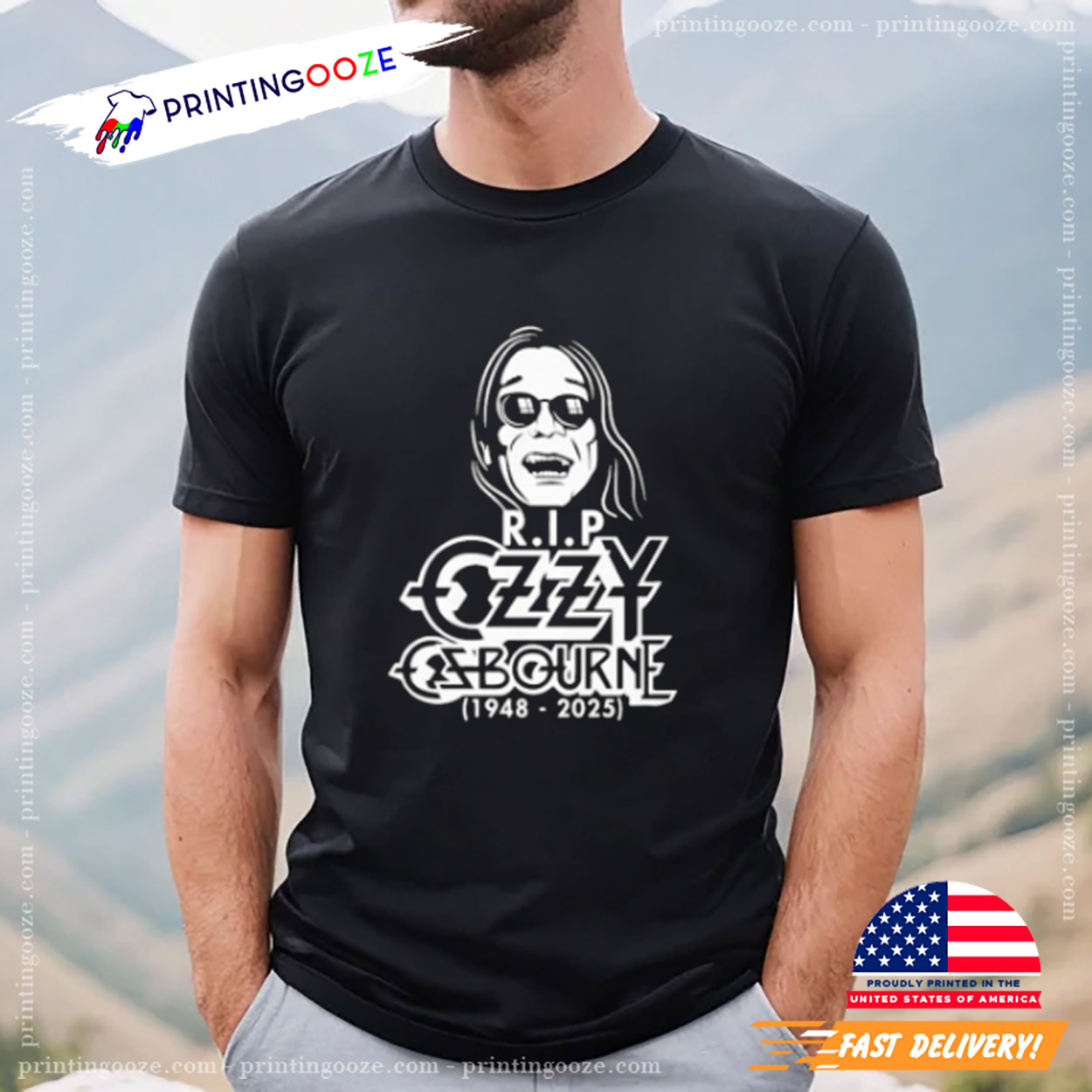 RIP Ozzy Osbourne 1948-2025 Memorial Tribute Shirt RIP Ozzy Osbourne 1948-2025 Memorial Tribute Shirt