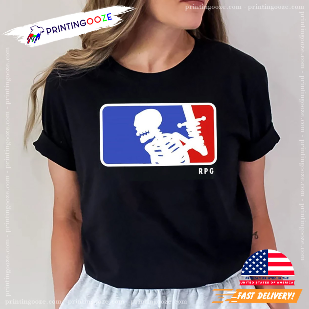 RPG Skeleton Logo MLB T-Shirt RPG Skeleton Logo MLB T-Shirt
