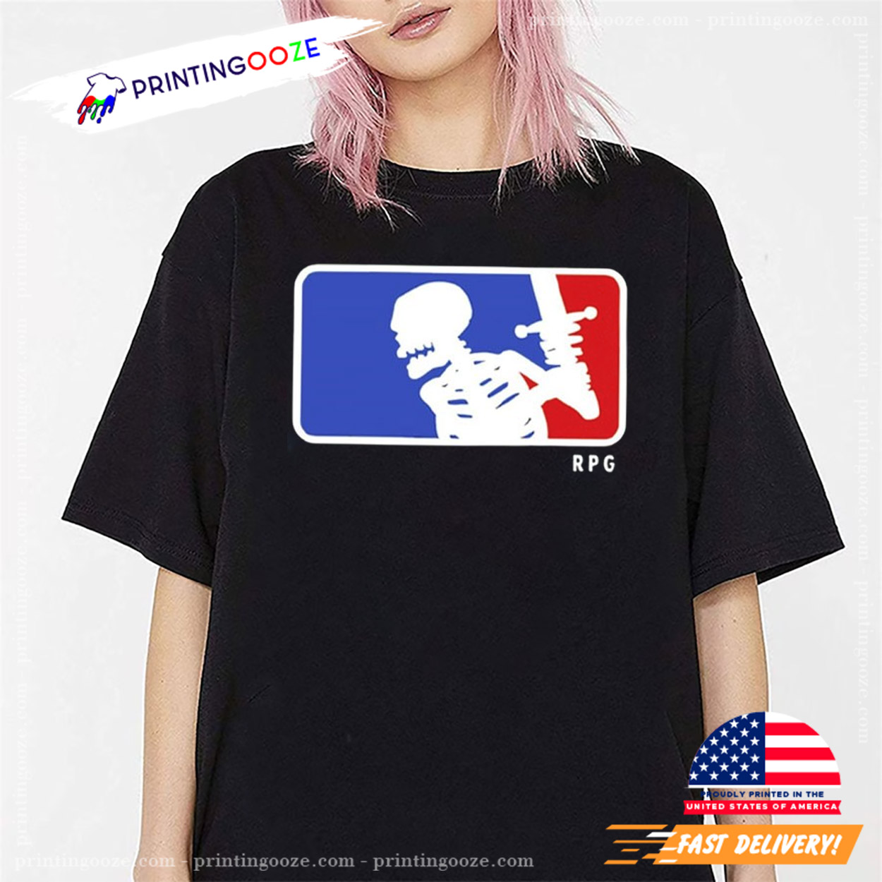 RPG Skeleton Logo MLB T-Shirt RPG Skeleton Logo MLB T-Shirt