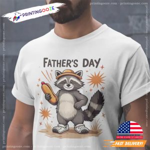 Racoon Hotdog Happy australia Fathers Day Shirt 3