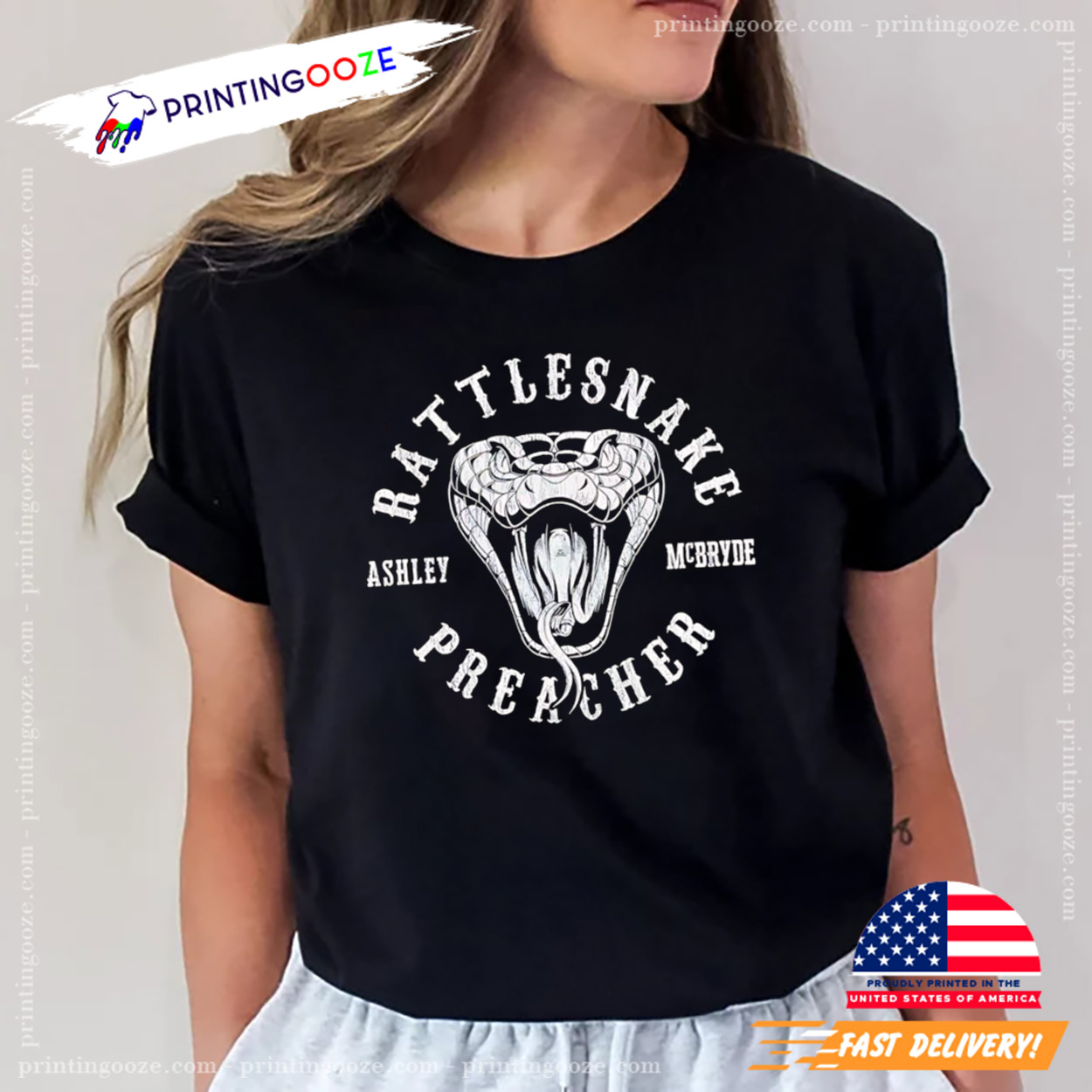 Rattlesnake Preacher Ashley McBryde Song Tee Rattlesnake Preacher Ashley McBryde Song Tee