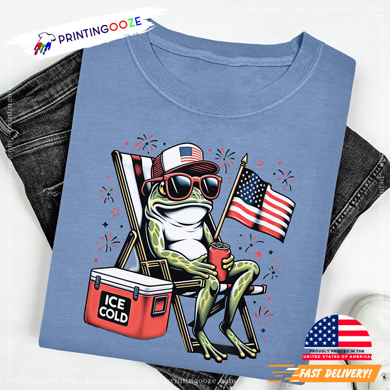 Relaxing American Frog Happy Beer Day Comfort Colors Tee Relaxing American Frog Happy Beer Day Comfort Colors Tee