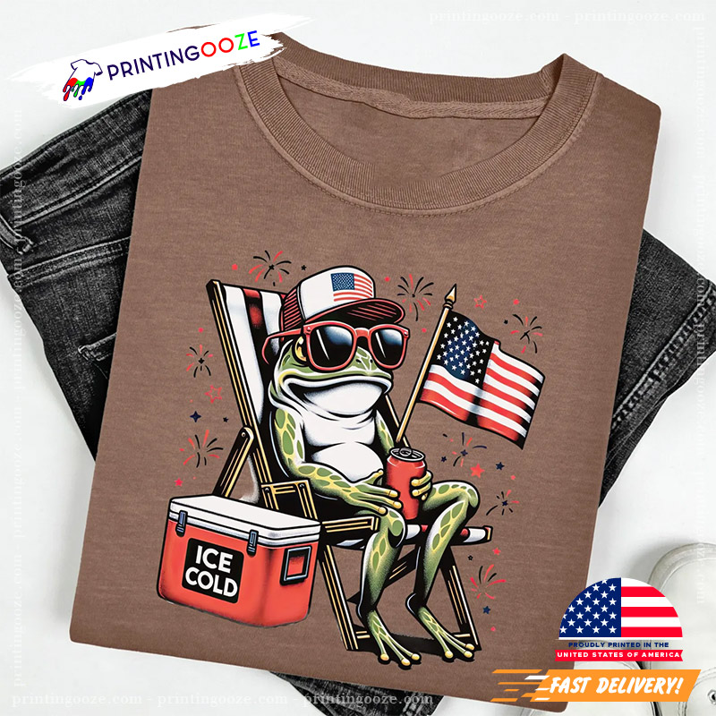 Relaxing American Frog Happy Beer Day Comfort Colors Tee Relaxing American Frog Happy Beer Day Comfort Colors Tee