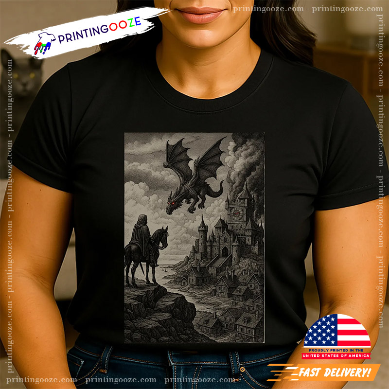 Retro 90s Medieval Dragon Knight Unisex T-shirt Retro 90s Medieval Dragon Knight Unisex T-shirt