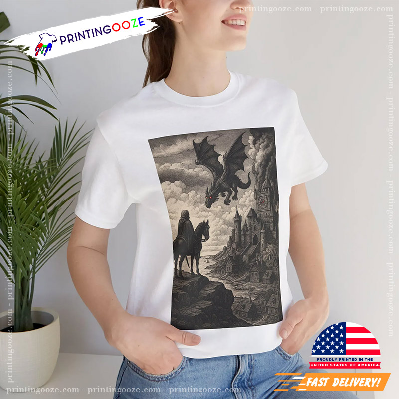 Retro 90s Medieval Dragon Knight Unisex T-shirt Retro 90s Medieval Dragon Knight Unisex T-shirt