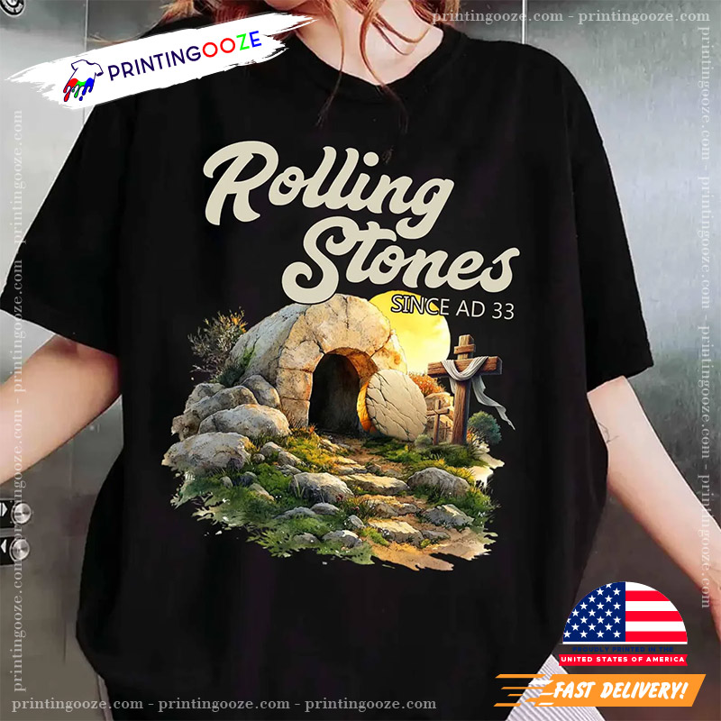 Rolling Stones He Is Risen Funny Christian Comfort Colors Tee Rolling Stones He Is Risen Funny Christian Comfort Colors Tee