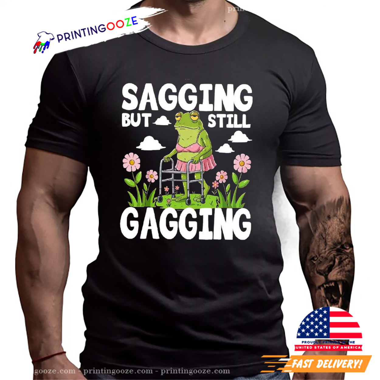 Sagging But Still Gagging Funny Frog T-Shirt Sagging But Still Gagging Funny Frog T-Shirt