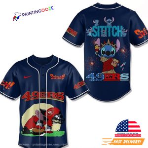 San Francisco 49ers NFL x Stitch Baseball Jersey 3