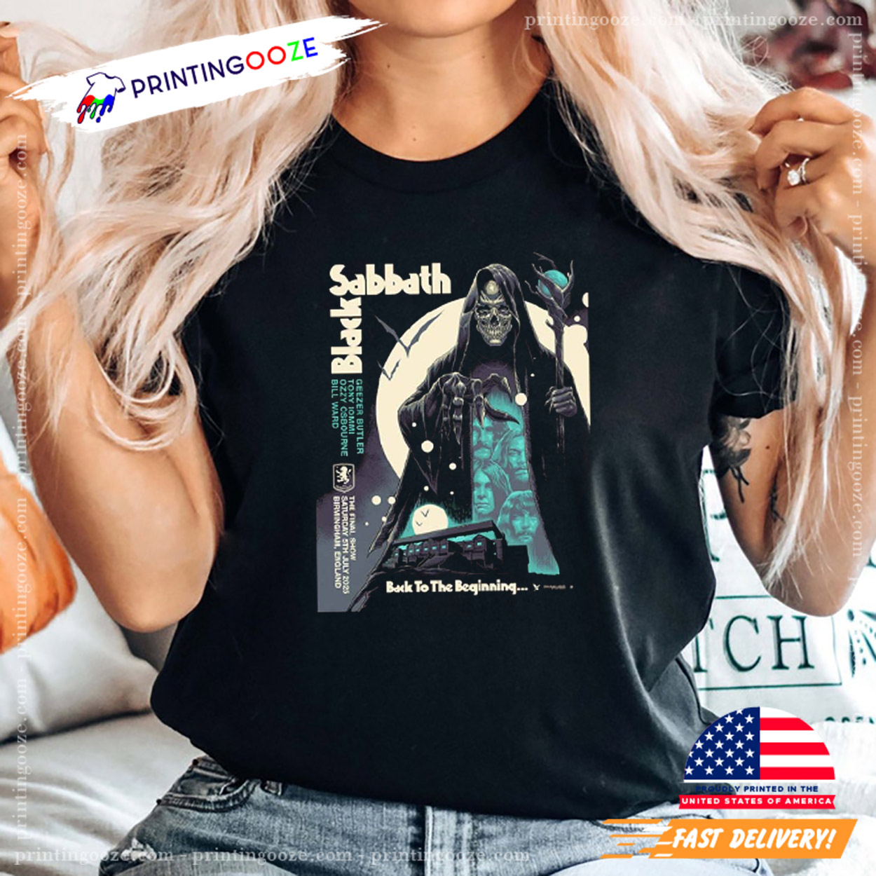 Skeleton Black Sabbath The Final Show 2025 T-shirt Skeleton Black Sabbath The Final Show 2025 T-shirt