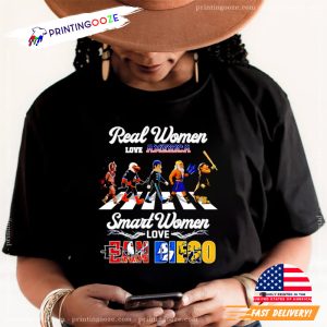 Smart Women Love San Diego Sports Mascots Abbey Road T shirt 3