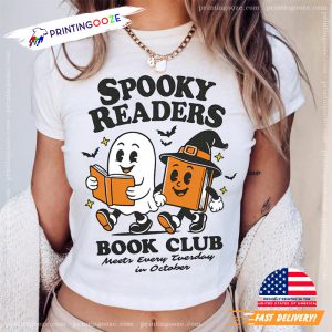 Spooky Readers Book Club Halloween Book T-shirt