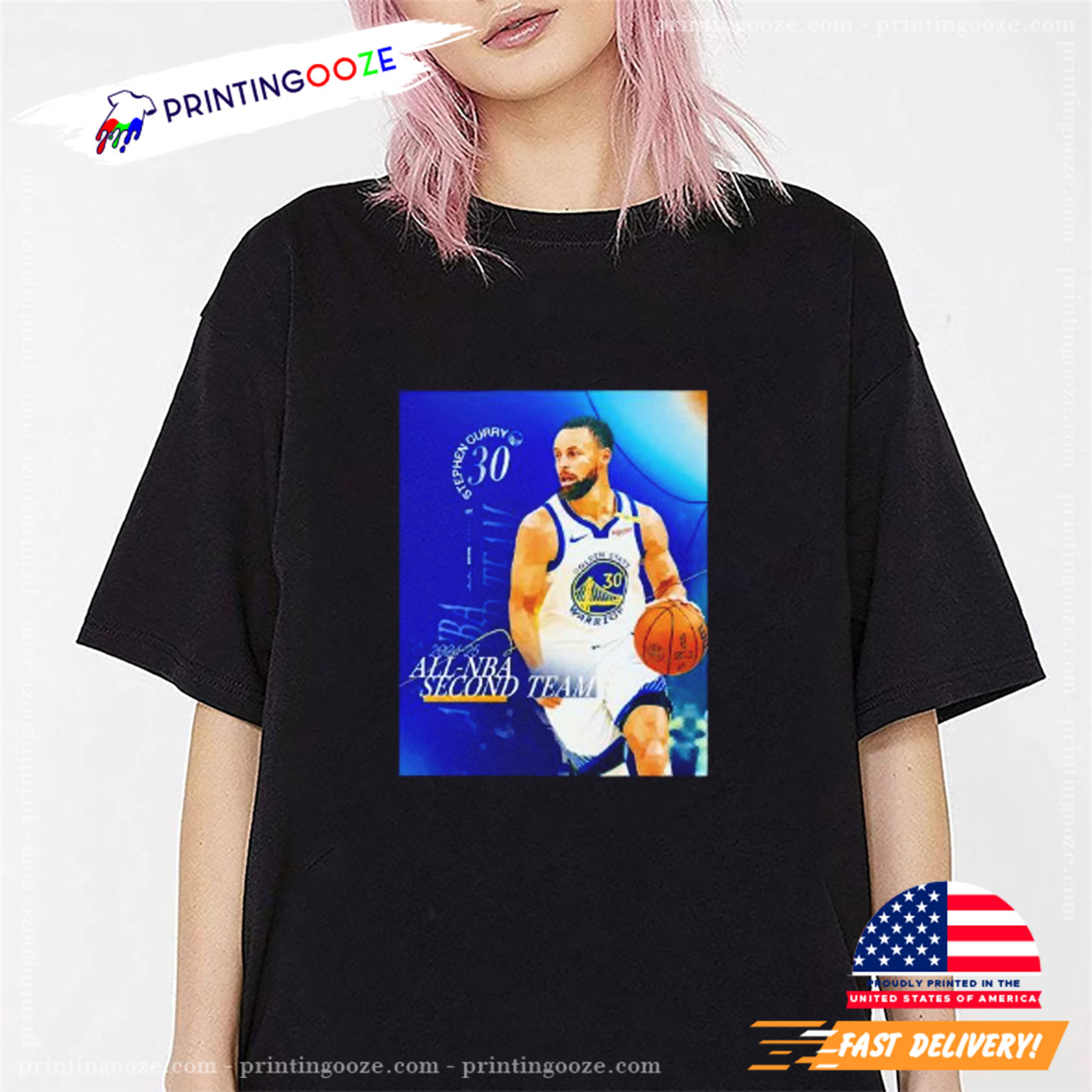 Stephen Curry 2024 2025 All-NBA Second Team Golden State Warriors Shirt Stephen Curry 2024 2025 All-NBA Second Team Golden State Warriors Shirt