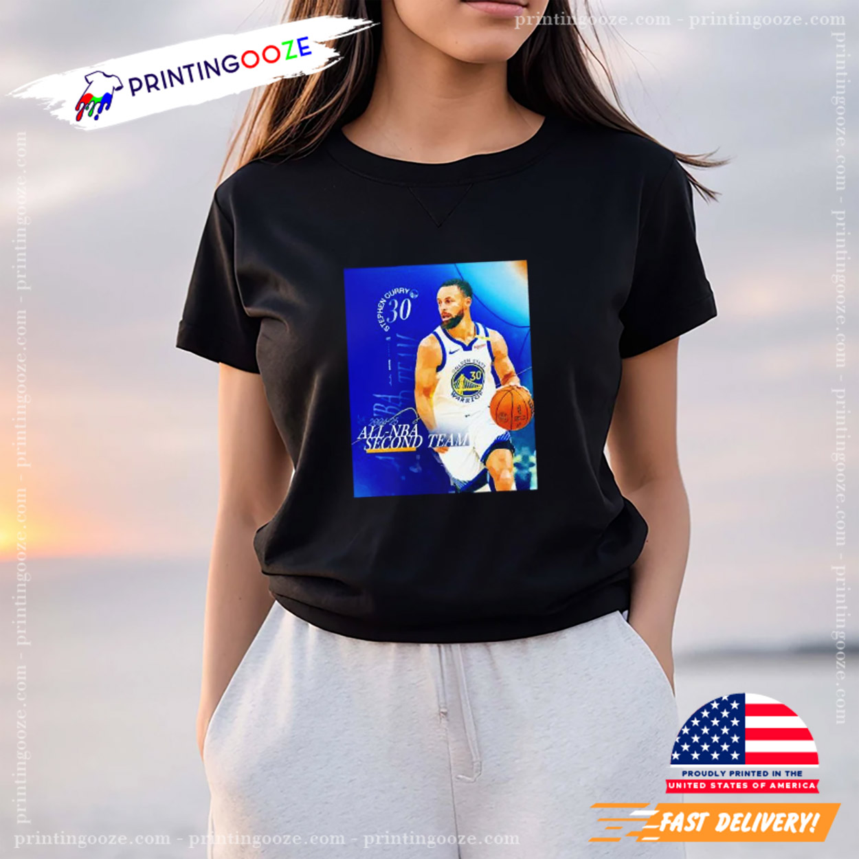 Stephen Curry 2024 2025 All-NBA Second Team Golden State Warriors Shirt Stephen Curry 2024 2025 All-NBA Second Team Golden State Warriors Shirt