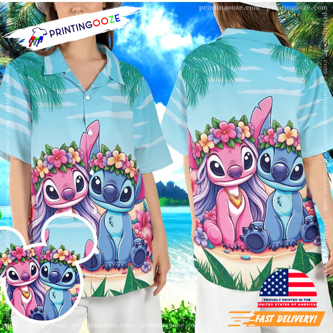 Stitch And Angel The Mother Day Hawaiian Shirt Stitch And Angel The Mother Day Hawaiian Shirt