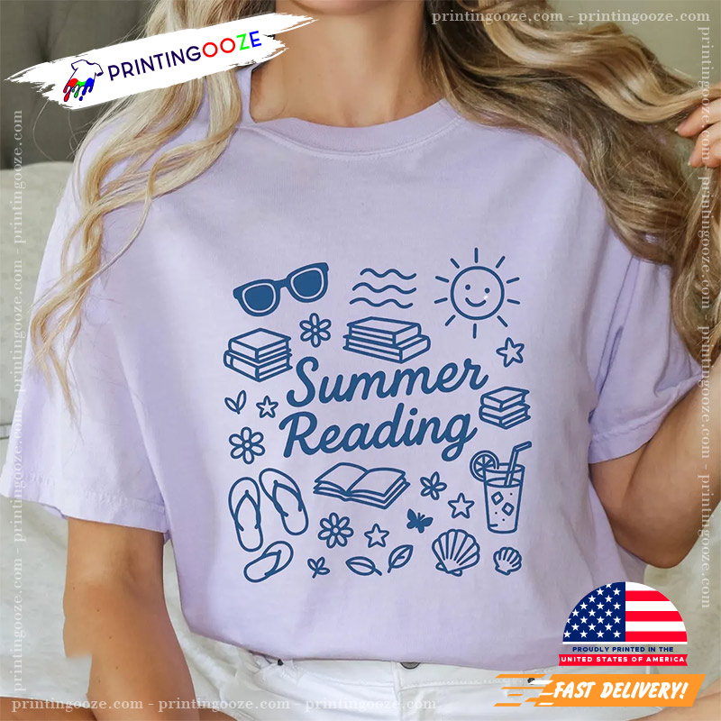 Summer Reading National Book Lovers Day Comfort Colors Tee Summer Reading National Book Lovers Day Comfort Colors Tee