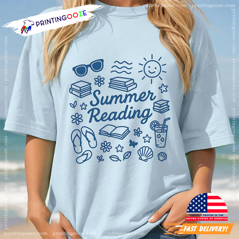 Summer Reading National Book Lovers Day Comfort Colors Tee Summer Reading National Book Lovers Day Comfort Colors Tee