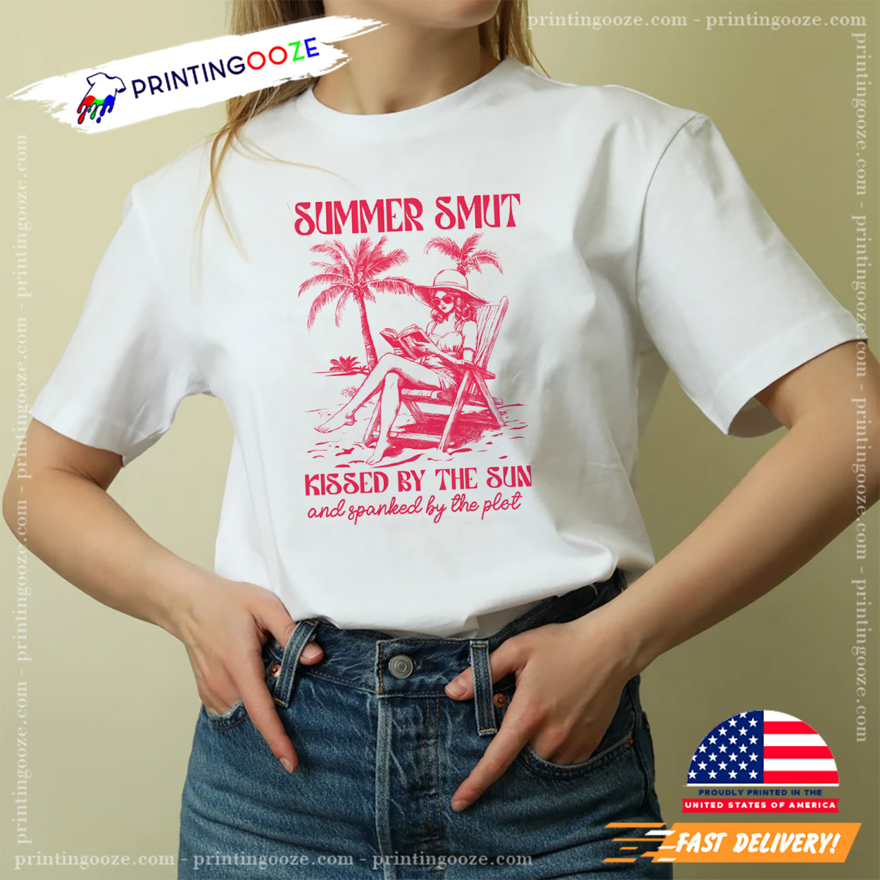 Summer Smut Book Girl Vacation T-shirt Summer Smut Book Girl Vacation T-shirt
