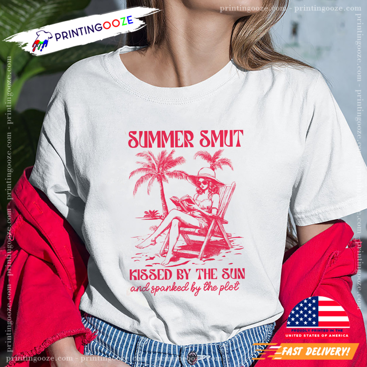 Summer Smut Book Girl Vacation T-shirt Summer Smut Book Girl Vacation T-shirt