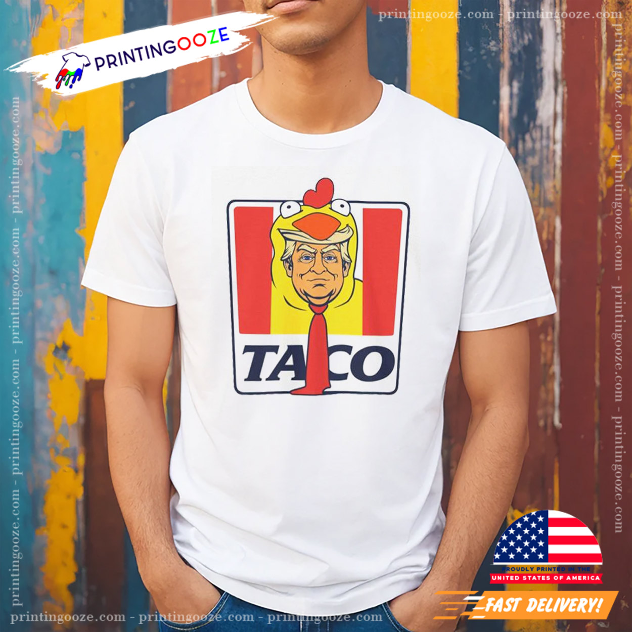 Taco Trump Chicken Mascot Funny Political Shirt Taco Trump Chicken Mascot Funny Political Shirt