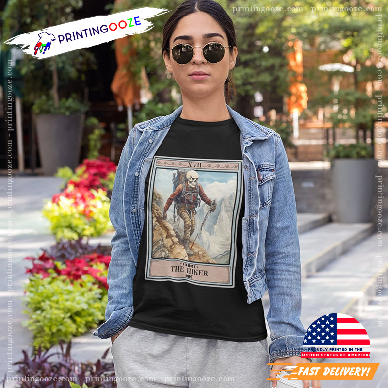 The Hiker Tarot Card Funny Mountain Hiking Shirt The Hiker Tarot Card Funny Mountain Hiking Shirt