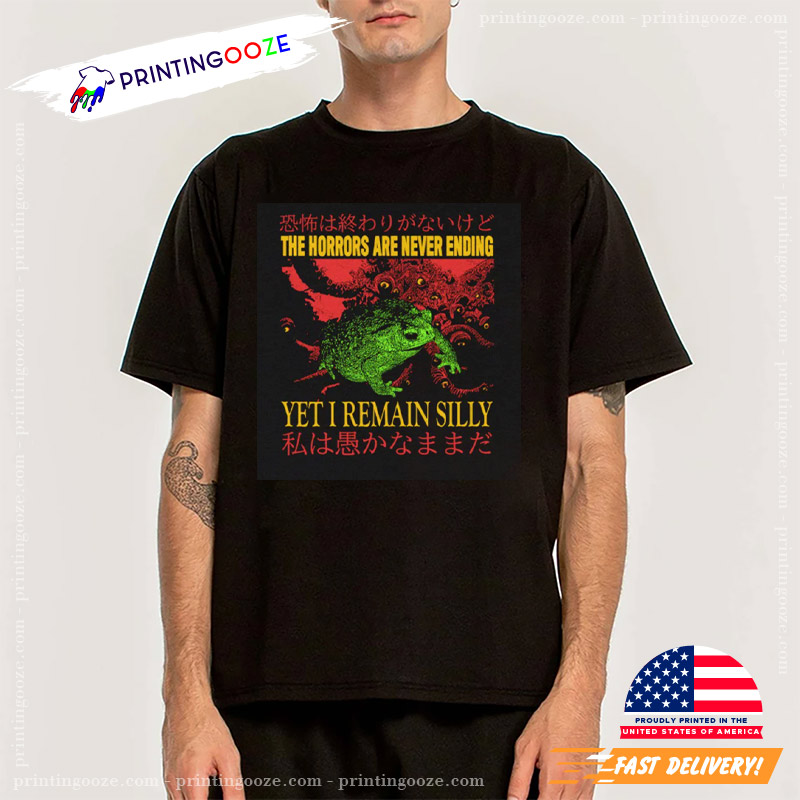 The Horrors Are Never Ending Japanese Frog Shirt The Horrors Are Never Ending Japanese Frog Shirt