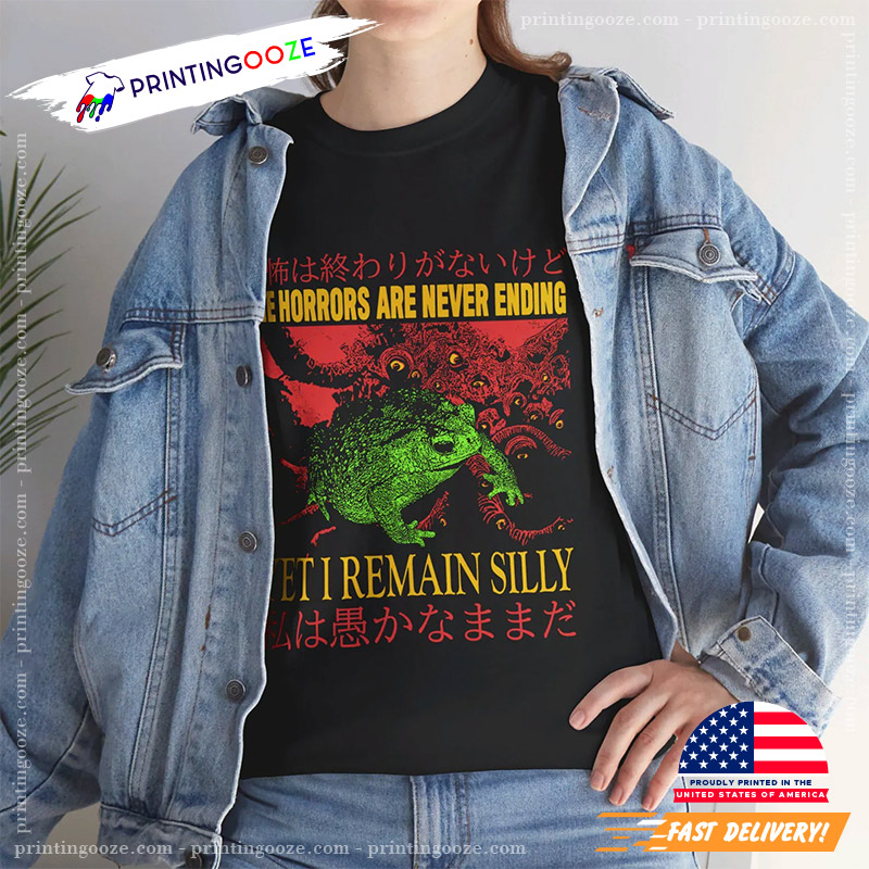 The Horrors Are Never Ending Japanese Frog Shirt The Horrors Are Never Ending Japanese Frog Shirt