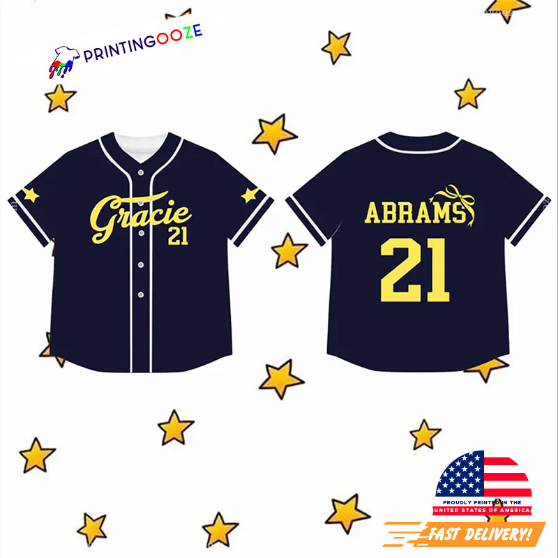 The Secret Of Us Gracie Abrams Concert Tour Baseball Jersey The Secret Of Us Gracie Abrams Concert Tour Baseball Jersey