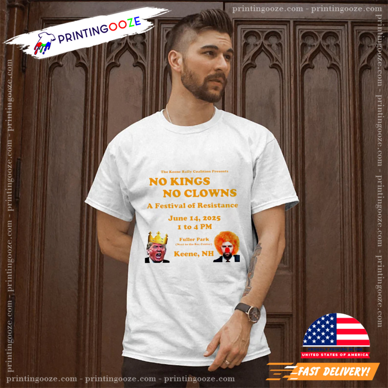 Trump And JD Vance No Kings No Clowns In Keene Shirt Trump And JD Vance No Kings No Clowns In Keene Shirt