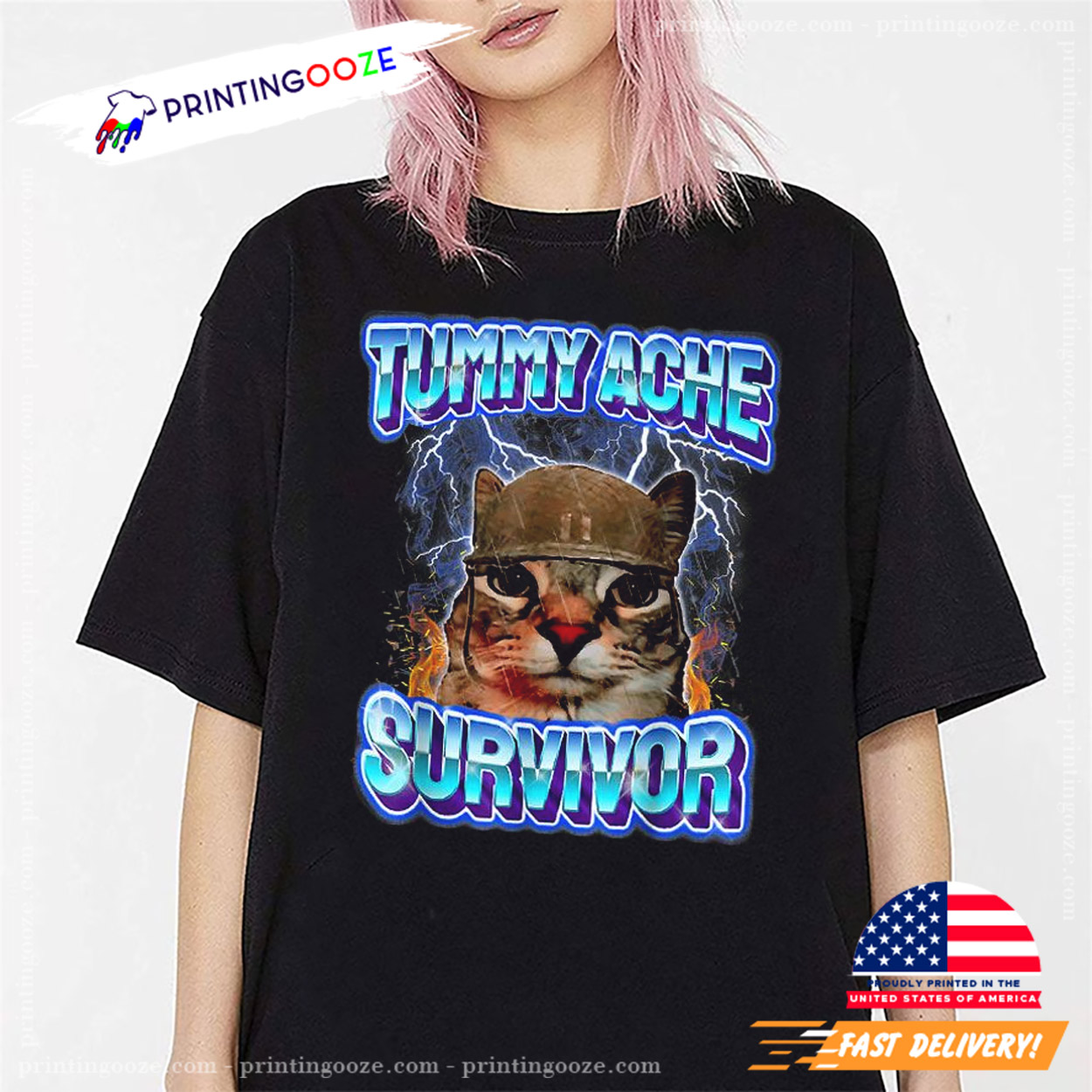 Tummy Ache Survivor Cat Meme Shirt Tummy Ache Survivor Cat Meme Shirt