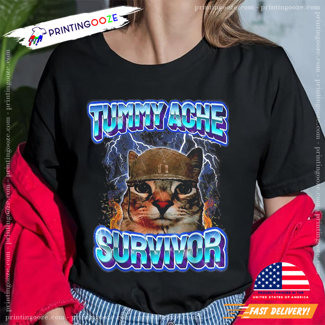 Tummy Ache Survivor Cat Meme Shirt Tummy Ache Survivor Cat Meme Shirt