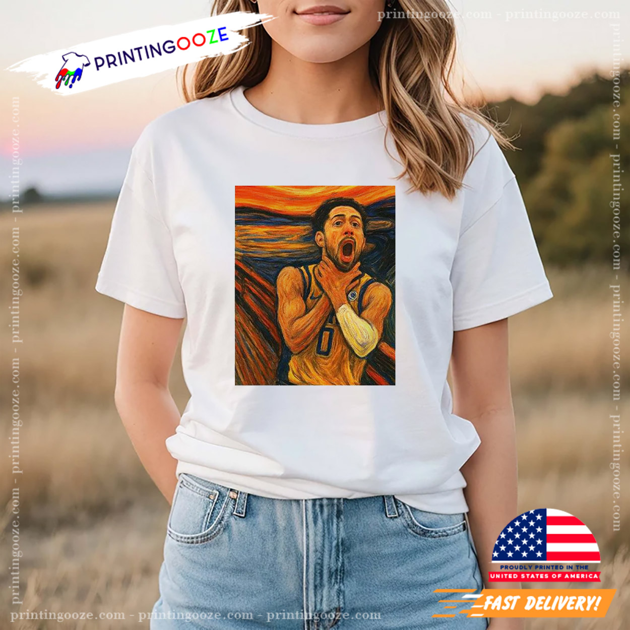 Tyrese Haliburton The Scream Art T-Shirt Tyrese Haliburton The Scream Art T-Shirt