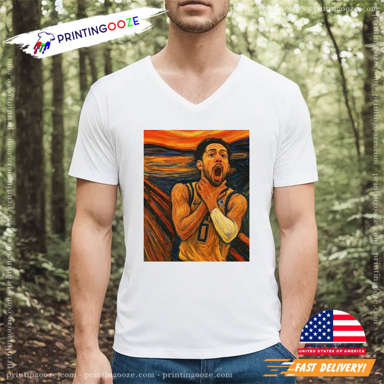 Tyrese Haliburton The Scream Art T-Shirt Tyrese Haliburton The Scream Art T-Shirt