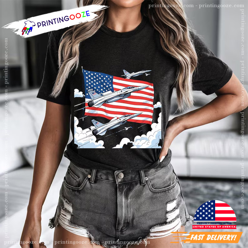 USA Patriotic Jet Fighter National Aviation Day Shirt USA Patriotic Jet Fighter National Aviation Day Shirt