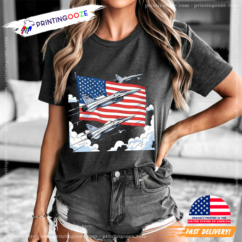 USA Patriotic Jet Fighter National Aviation Day Shirt USA Patriotic Jet Fighter National Aviation Day Shirt