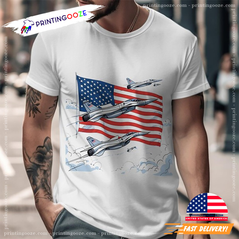 USA Patriotic Jet Fighter National Aviation Day Shirt USA Patriotic Jet Fighter National Aviation Day Shirt