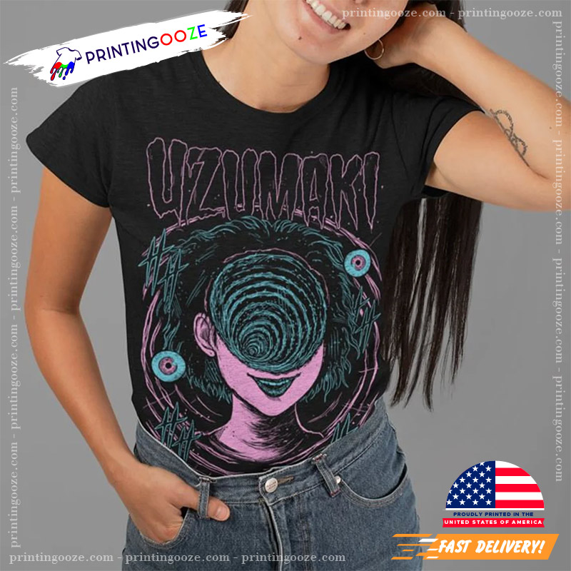 Uzukami Creepy Girl Horror Manga Shirt Uzukami Creepy Girl Horror Manga Shirt