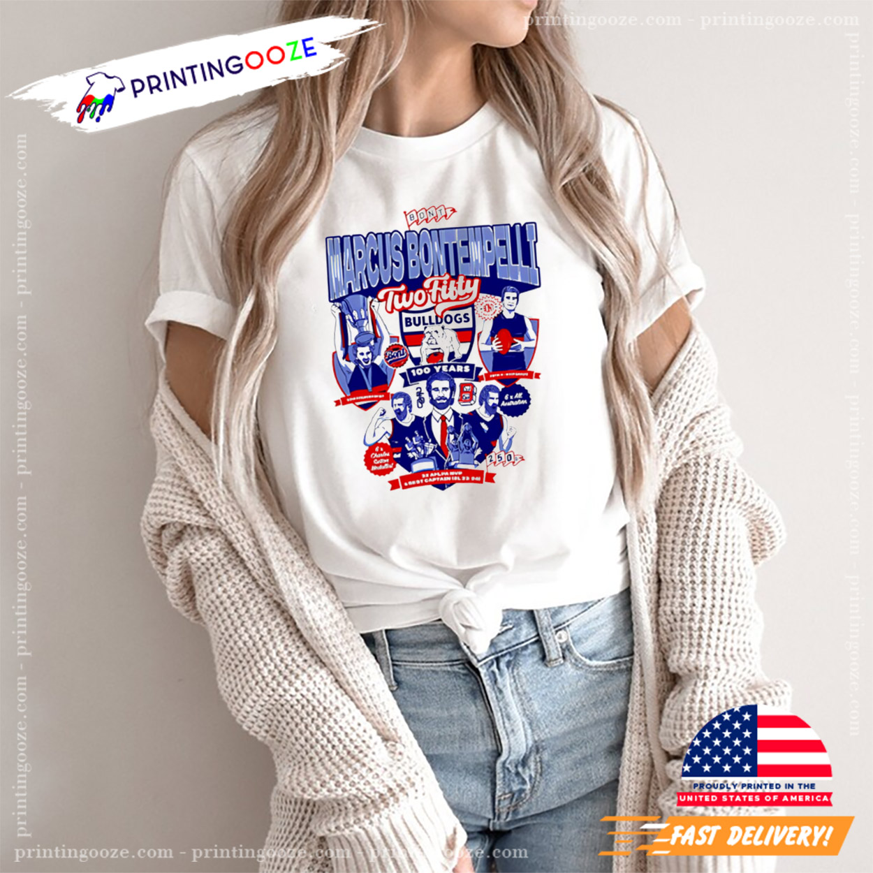 Vintage 250 Game Club Marcus Bontempelli Western Bulldogs T-shirt Vintage 250 Game Club Marcus Bontempelli Western Bulldogs T-shirt