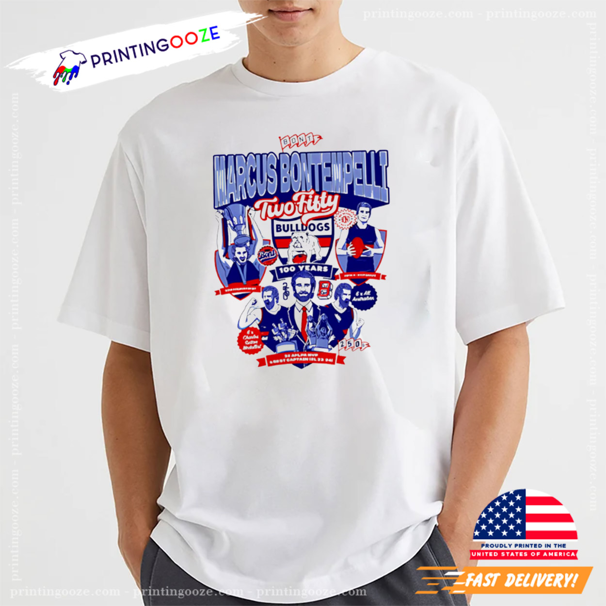 Vintage 250 Game Club Marcus Bontempelli Western Bulldogs T-shirt Vintage 250 Game Club Marcus Bontempelli Western Bulldogs T-shirt