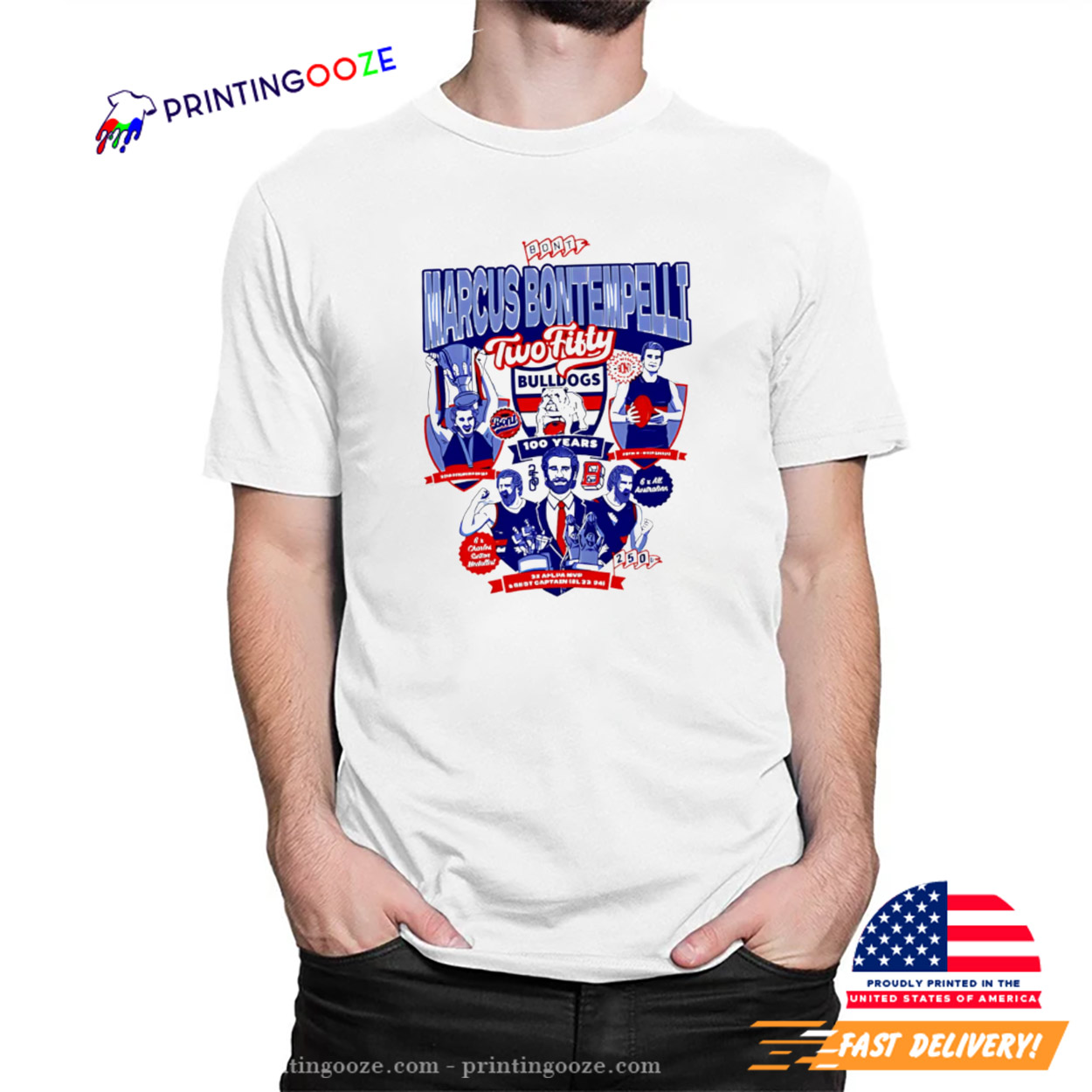Vintage 250 Game Club Marcus Bontempelli Western Bulldogs T-shirt Vintage 250 Game Club Marcus Bontempelli Western Bulldogs T-shirt