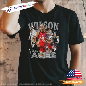 Vintage A'ja Wilson Las Vegas Aces WNBA Shirt 3
