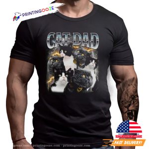 Vintage Cat Dad happy cat day Shirt 1