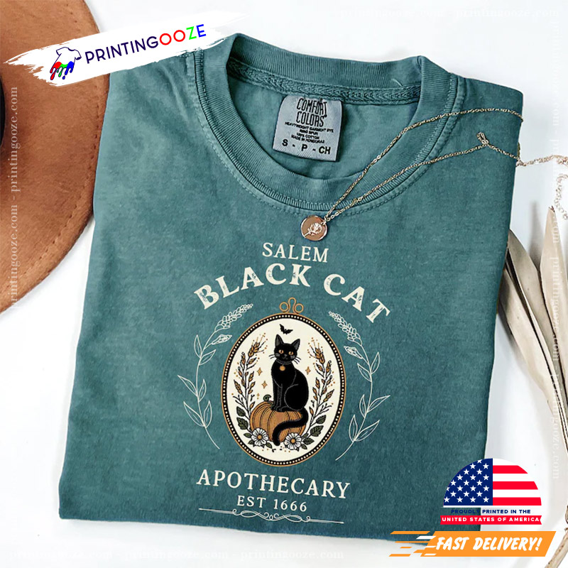 Vintage Halloween Salem Black Cat Witchy Fall Comfort Colors Tee Vintage Halloween Salem Black Cat Witchy Fall Comfort Colors Tee