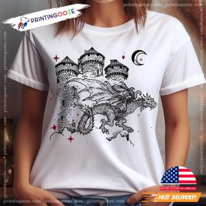Vintage Medieval Dragon Mystical Medieval Fantasy T shirt 2