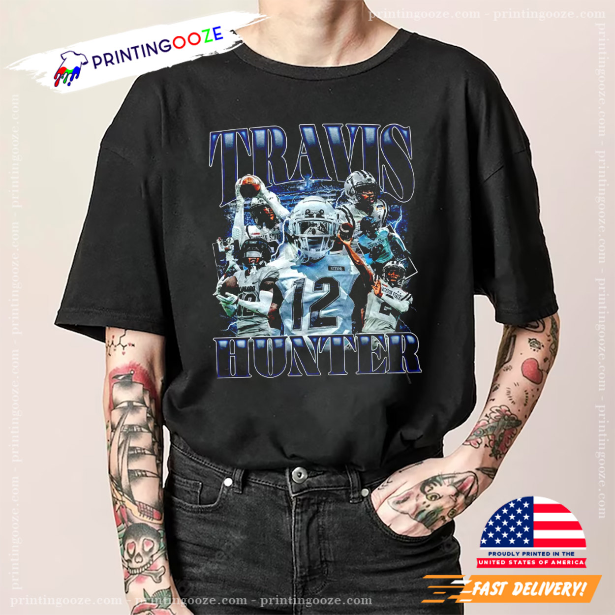 Vintage Travis Hunter Number 12 Football Shirt Vintage Travis Hunter Number 12 Football Shirt